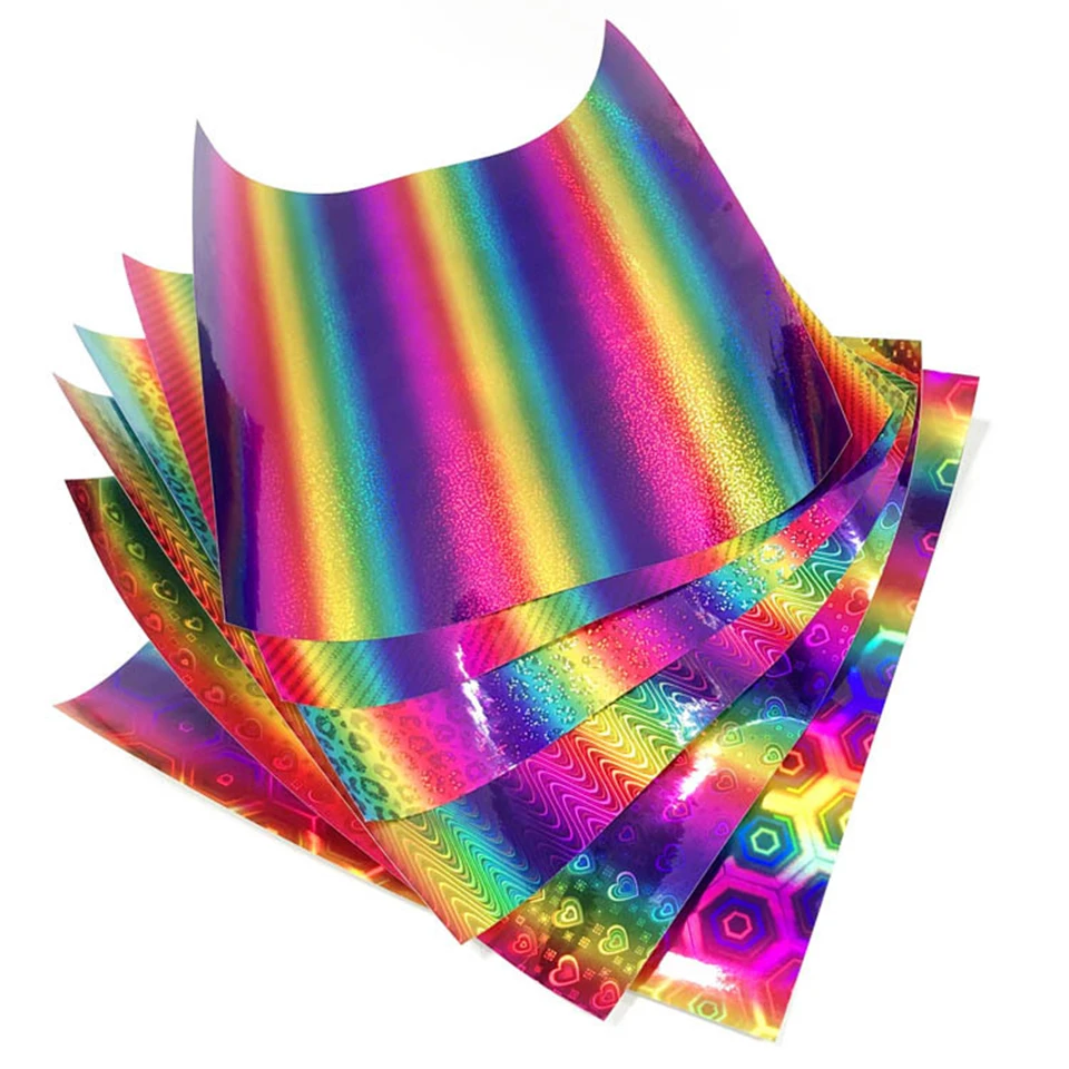 

12x12 Inch Holographic Rainbow Vinyl Decal Stickers - Self-Adhesive Iridescent Film for Car, Laptop, Water Bottle & Craft DJB01