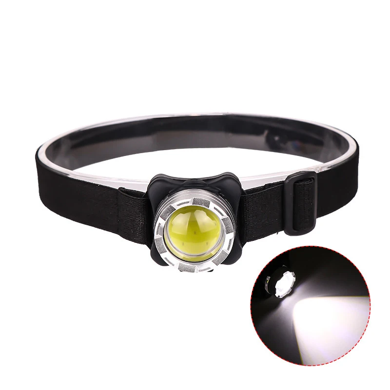 USB Rechargeable Headlight COB LED White Red Lighting Powerful Headlamp Head Light With Built-in Battery Waterproof Head Lamp