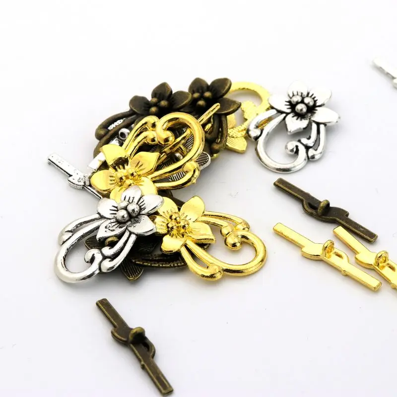 10 Sätze mischen Farbe große Blume Blatt ot Verschlüsse Stecker Ende Perlen für Schmuck machen Armband Halskette DIY Zubehör Großhandel – Detail 12