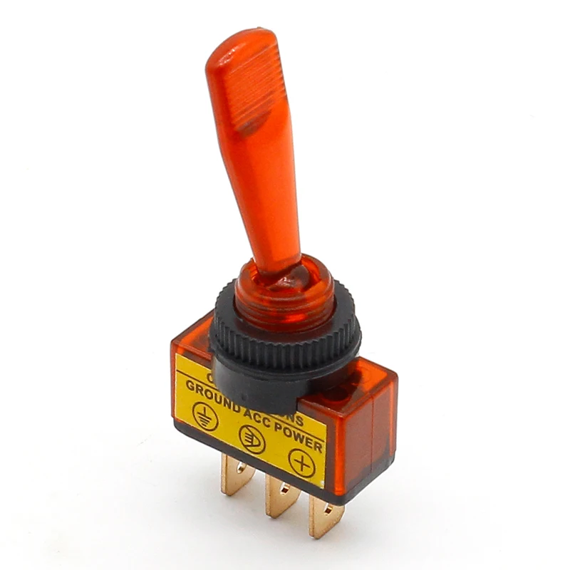 Automotive Toggle Switch 3 Pin ON-OFF with lamp DC12V 20A