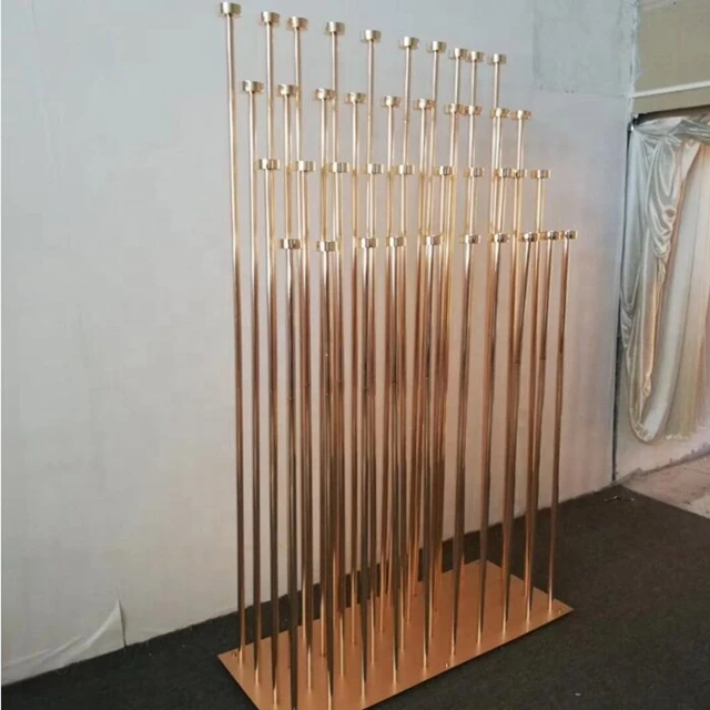 

Decorating Candle Holders gold metal Taper Tall Pillar Wedding Background stage Display Stands For Wedding Site yudao1748