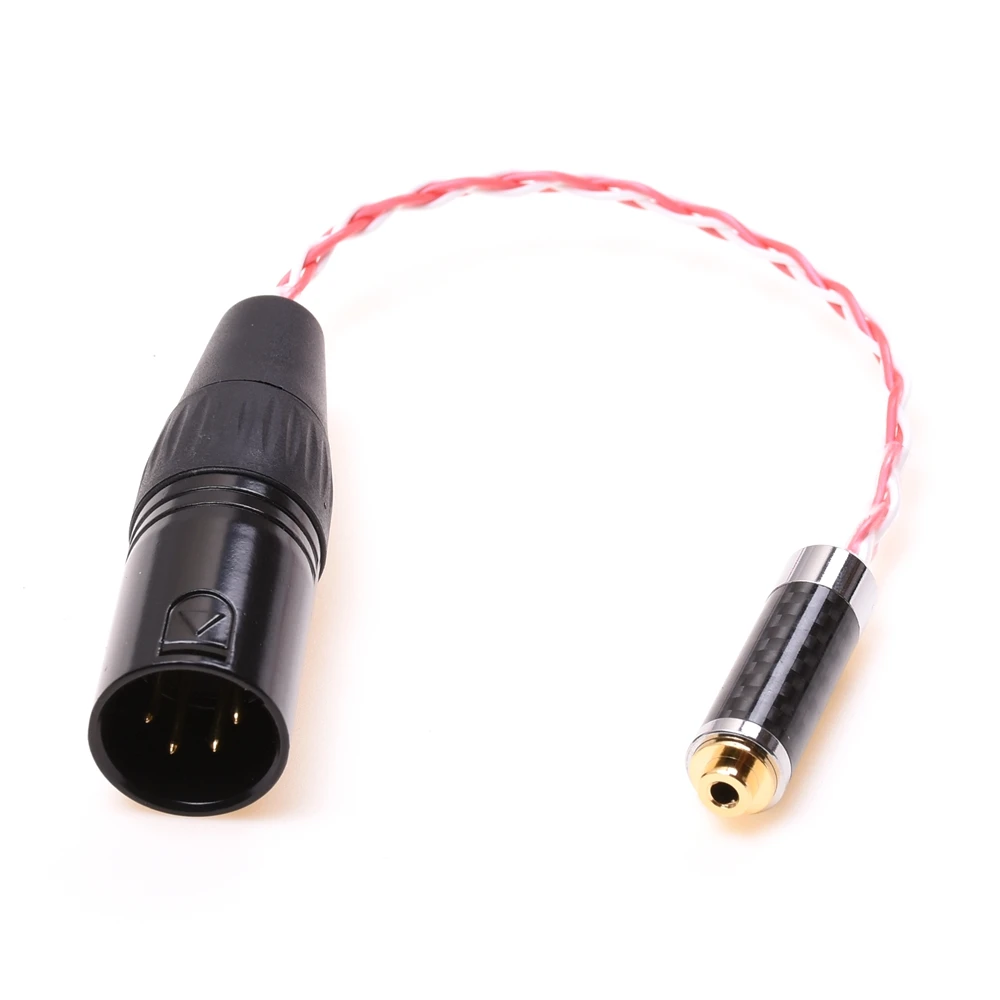 4Pin XLR pria ke 2.5MM wanita TRRS seimbang adaptor Audio kabel berlapis perak untuk Astell & Kern AK240 AK380 FIIO