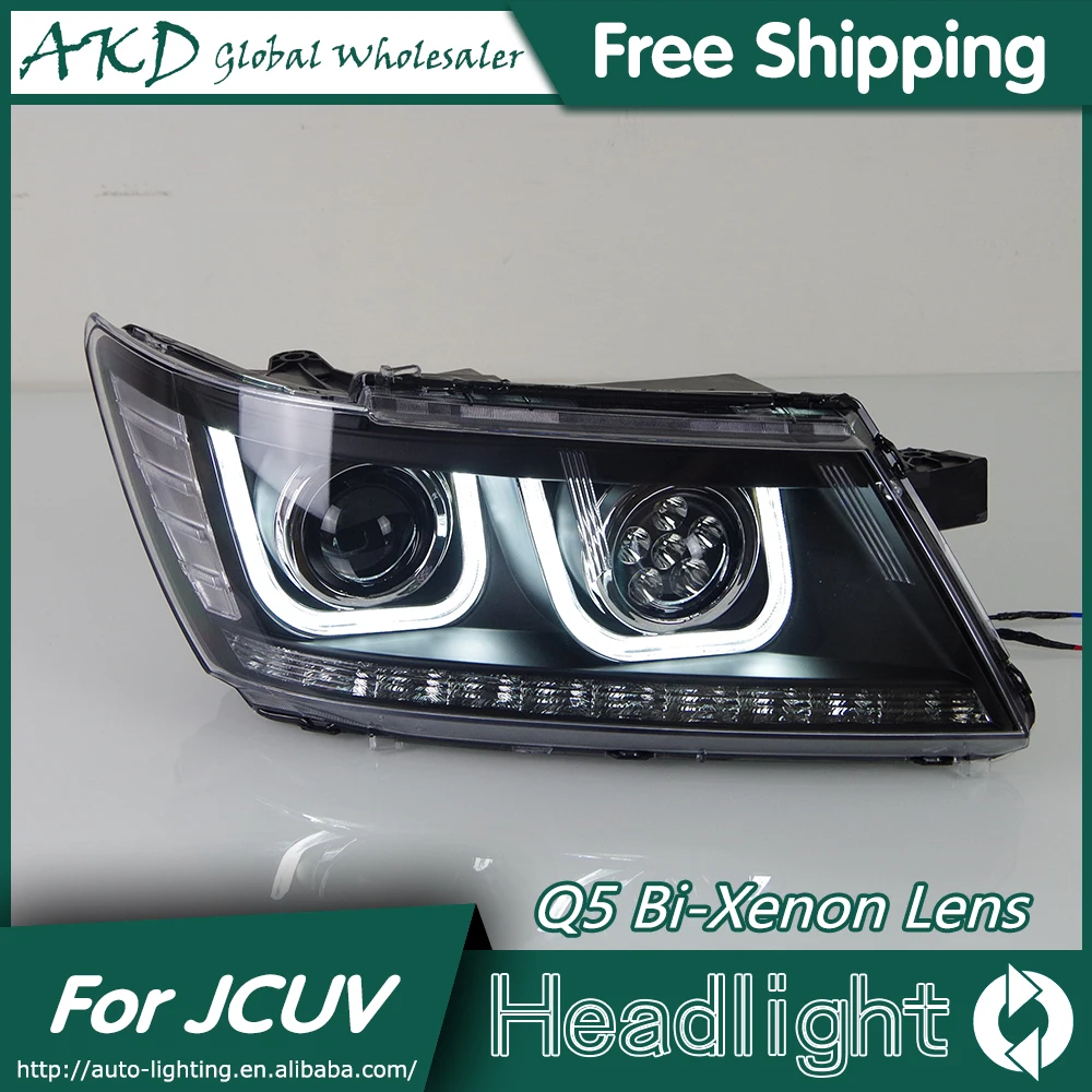 AKD Car for Fiat Freemont Headlights 2012-2015 Dodge Journey JCUV LED Headlight DRL Bi Xenon Lens High Low Beam Parking Fog Lamp