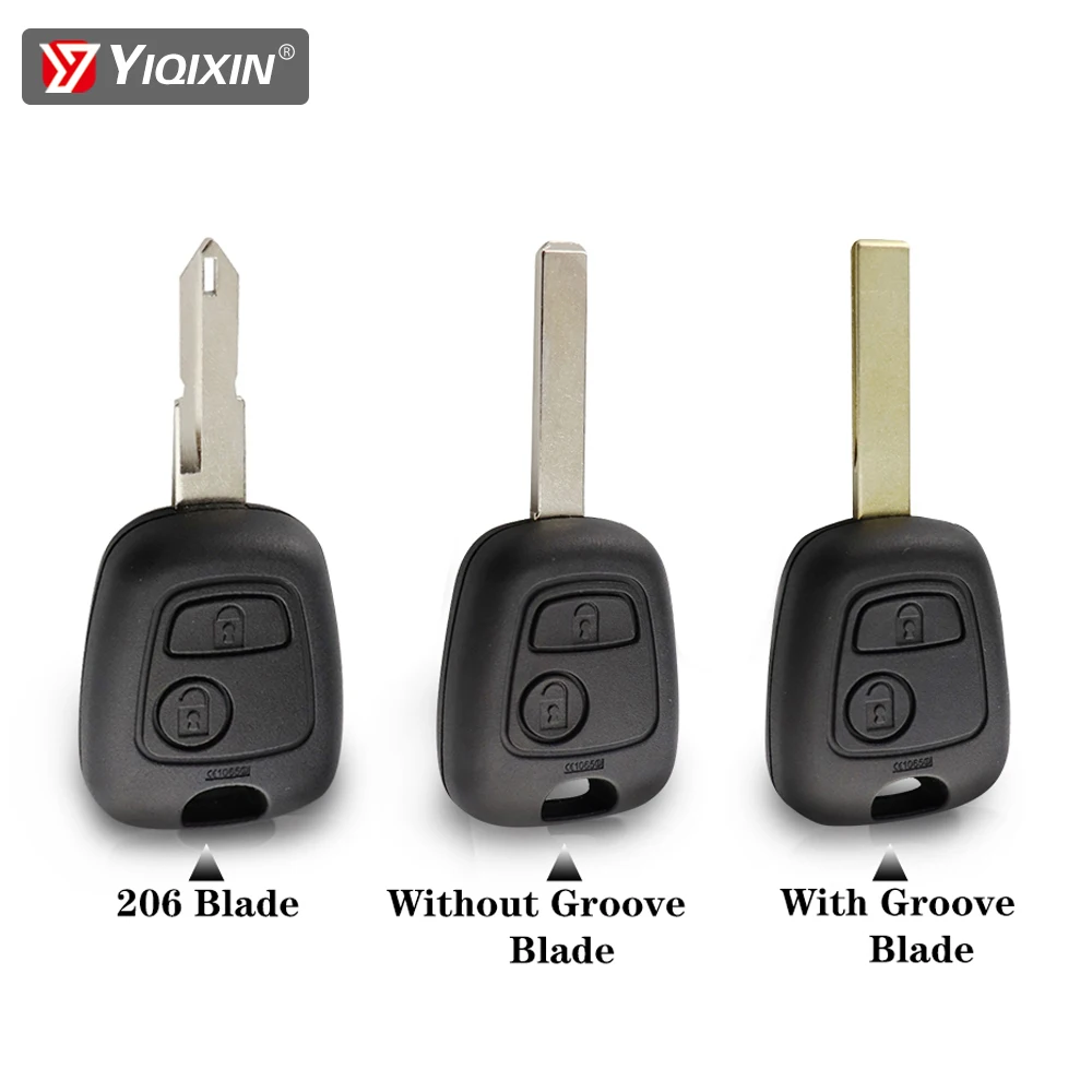 

YIQIXI Key Housing For Peugeot 206 207 307 107 306 407 106 406 Remote Car Key Shell Fob Cover Case For Citroen C1 C2 C3 2 Button