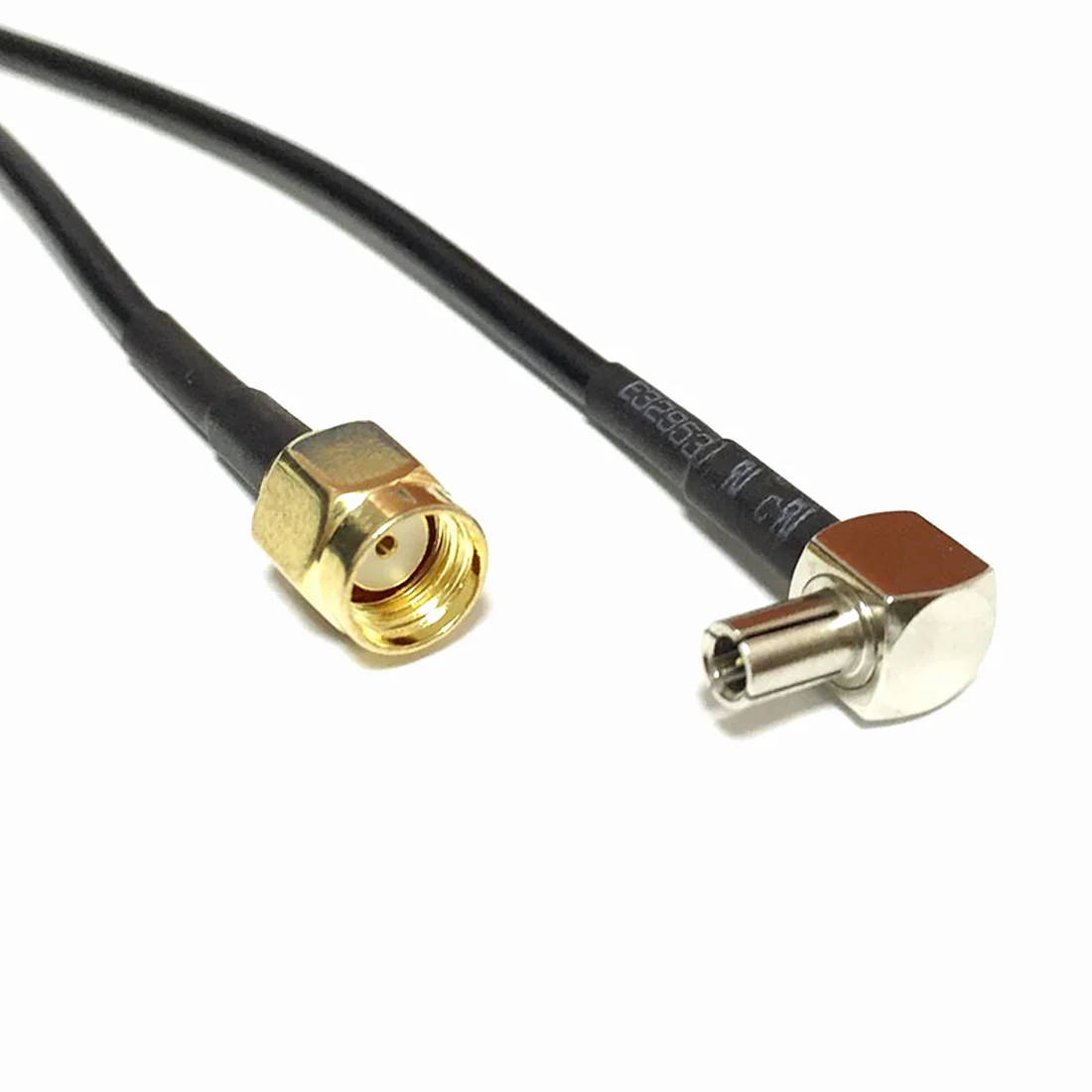 Nieuwe Draadloze Modem Draad RP-SMA Stekker Naar TS9 Haakse Connector RG174 Kabel 20Cm 8 "Groothandel Pigtail