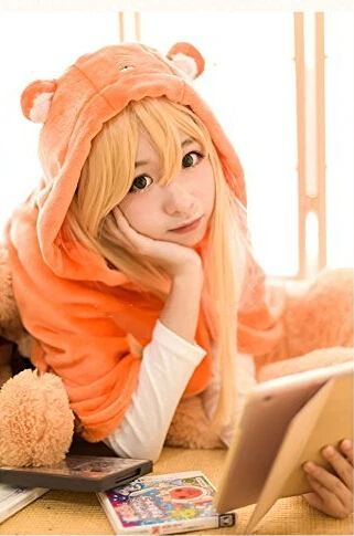 Anime Himouto Umaru-chan Doma Umaru Mantello Costume Cosplay Coperta di flanella Felpa con cappuccio per ragazze Donne Regali 160 * 110 cm