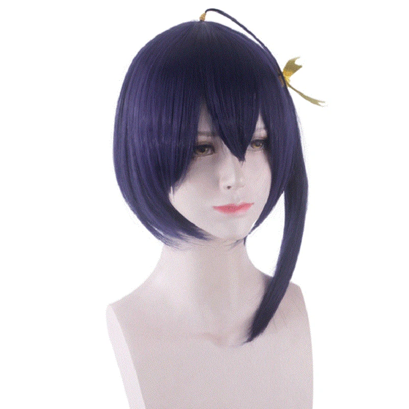 

Cyuunibyou Demo Koigashitai Wig Takanashi Rikka Cosplay Costume 35cm Short purple fake Hair Halloween Party Role Play Wigs