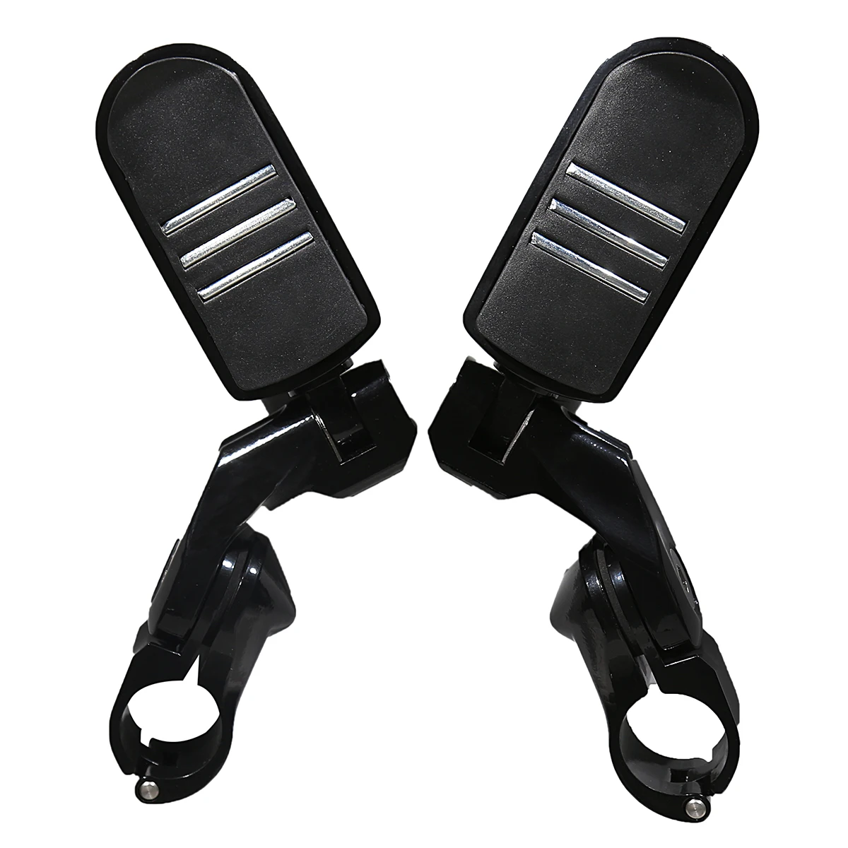 

32mm Short Black Highway Bar Clamp Mount Angled Engine Guards Footpeg Kits For Harley Street Glide Sportster 883 1200 Dyna