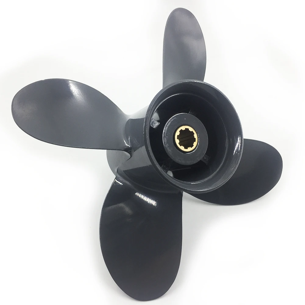 

ARKDOZA 4 Blade Aluminum Propeller 9-1/4x10 RH Prop 8 Tooth BF8/9.9/15/20HP 58130-ZV4-010AH for Honda Outboard Motor