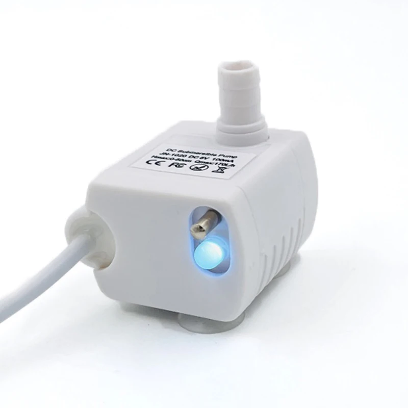 Water Pump LED Light For Cats Fountain Dogs Pet Dispenser Submersible Fish Tank Blue Light Auto Feeder Replacement Accessories