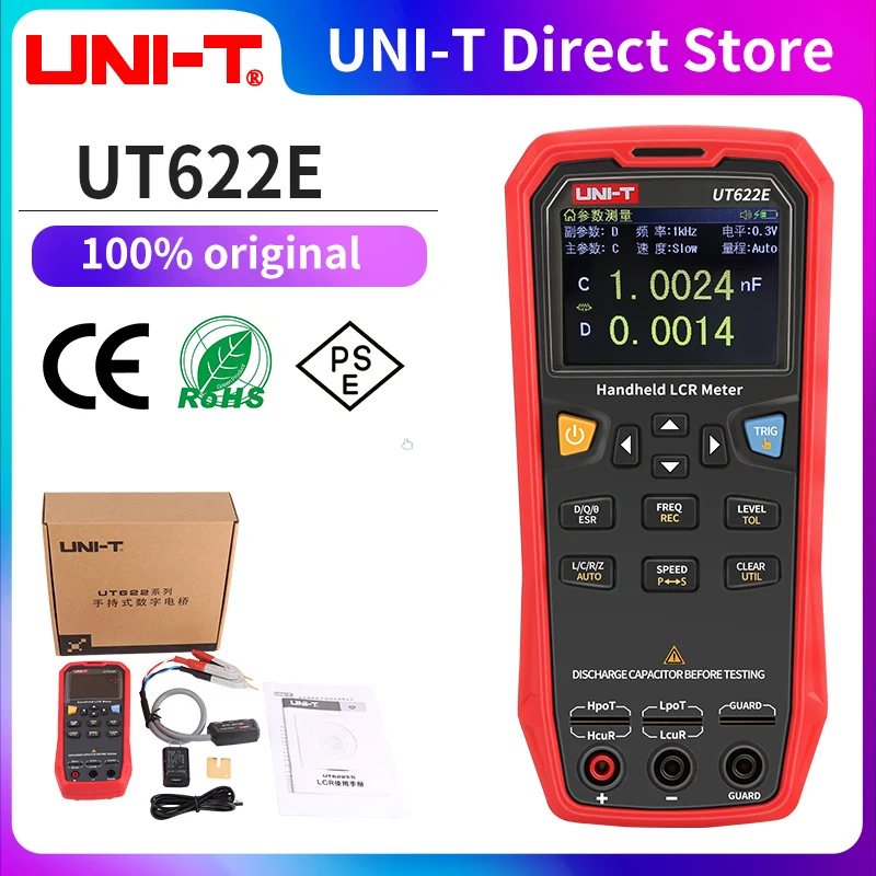 UNI-T UT622A UT622C UT622E Digital Capacimeter LCR Meter Capacitor Electronic Components Tester Multimeter