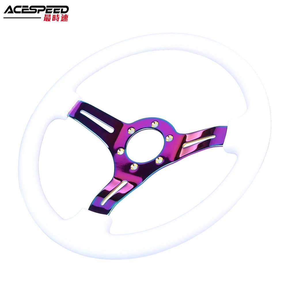 350mm 14inch Steering Wheel Plated Neochrome Frame ABS Steering Wheel Fit Car and Simulation Pc Game