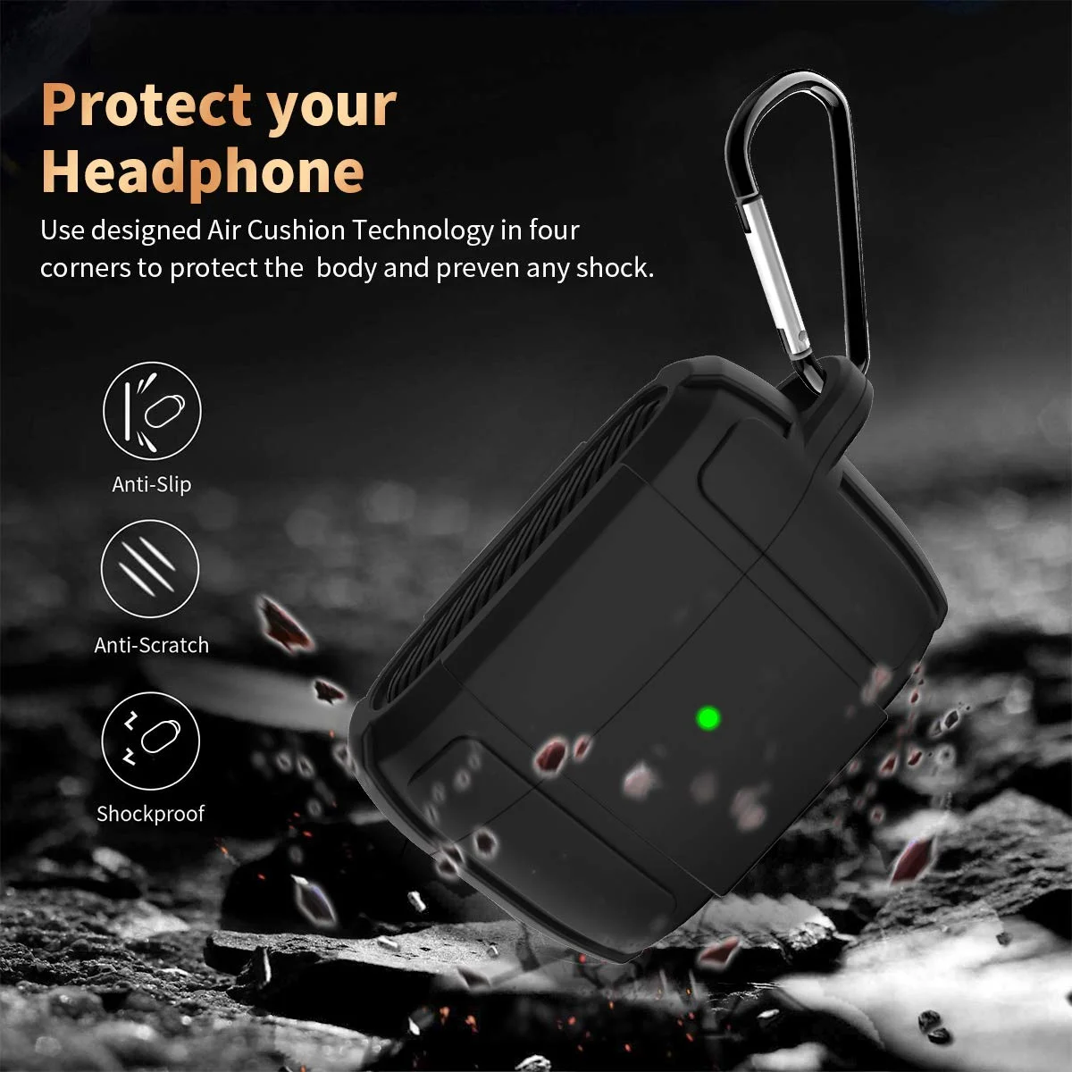 واقية امتصاص الصدمات سيليكون جراب هاتف جلد ل جبرا النخبة النشطة 85t صحيح لاسلكي TWS سماعات بلوتوث مع سلسلة المفاتيح