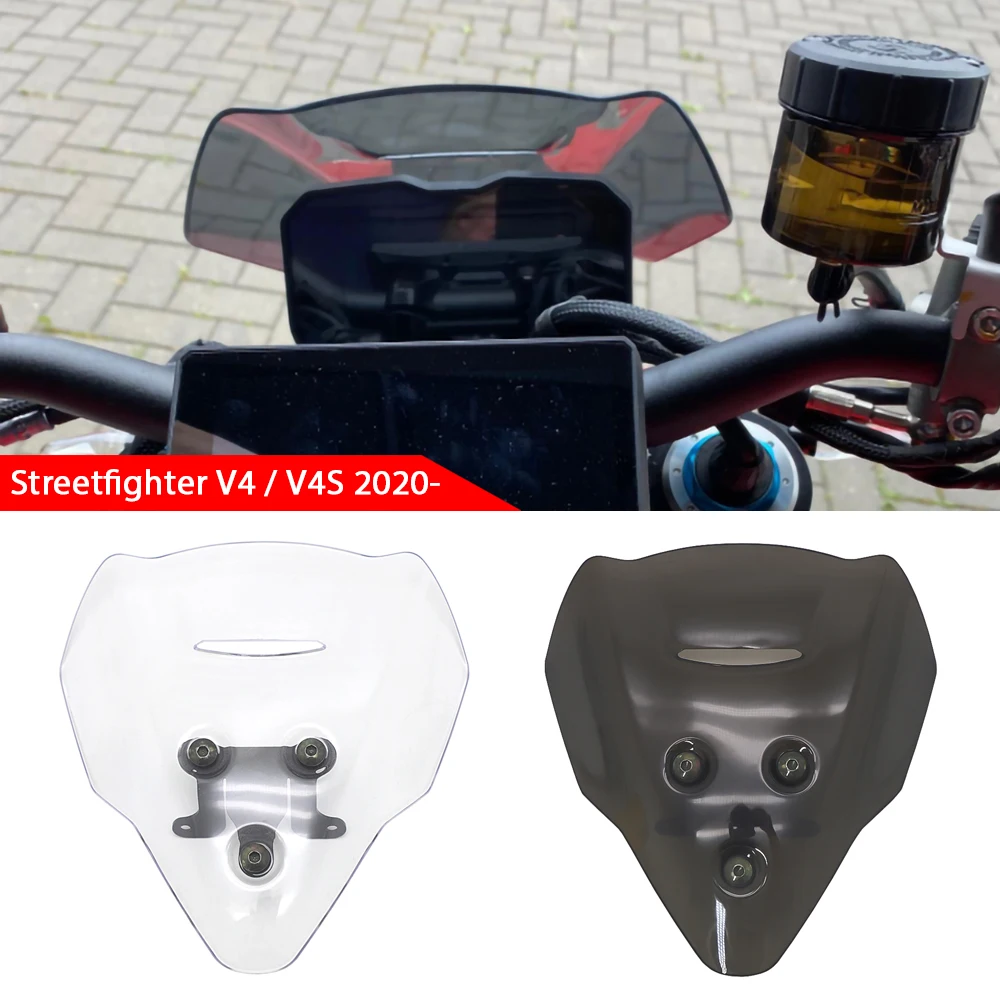 

Windshield For DUCATI Streetfighter V4 V4S V4 S 2020 2021 Motorcycle Accessories Windscreen Viser Baffle VIsor Wind Deflectors