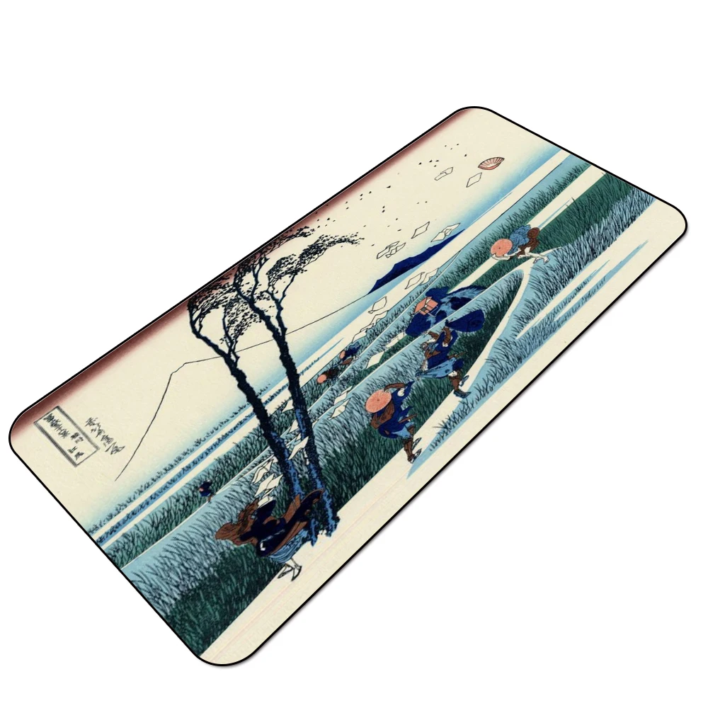 MRGLZY Japanese Ukiyo-e High Quality Gaming Computer Large Mouse Pad Japanese Ukiyo-e Computer Pad Keyboard Rest