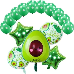 15 Stks/set Avocado Ananas Folie Ballonnen Fiesta Party Decoratie Globos Verjaardag Feestartikelen Hawaii Fruit Baby Shower Ballon
