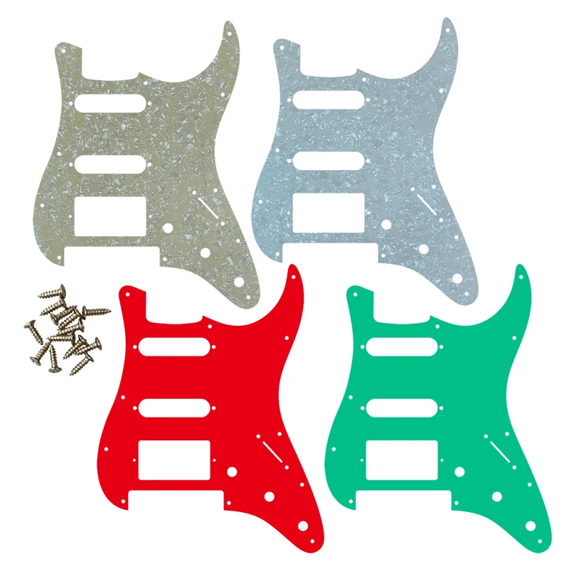 

XinYue Custom Guitar Pickguard для США, 11 отверстий для винтов, Strat с Floyd Rose Tremolo Bridge PAF Humbucker, одиночная Быстрорежущая пластина для царапин