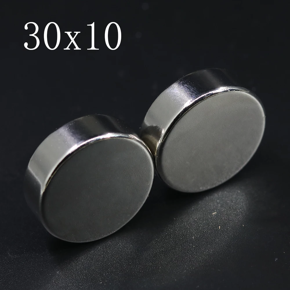 

1/2/5 Pcs 30x10 Neodymium Magnet 30mm x 10mm N35 NdFeB Round Super Powerful Strong Permanent Magnetic imanes Disc 30x10