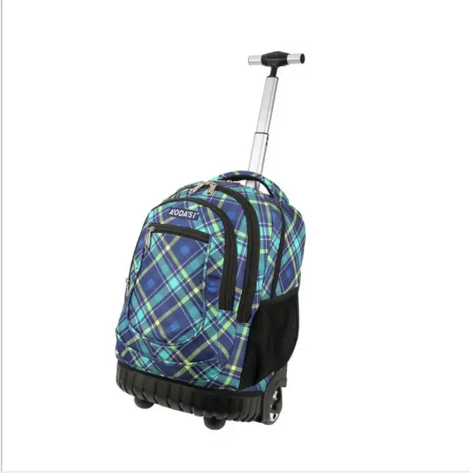 school bag trolley rolling backpack bags  wheels Children wheeled backpack Travel Rolling Luggage backpack  bags for teenagers