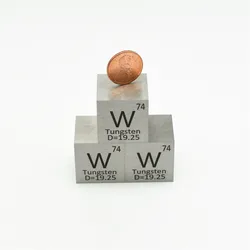 Cubo di tungsteno Wolfram Density Block W 99.95% per Element Collection Hard Heavy Metal DIY hobby Crafts Display 10 20 50mm