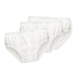 Mädchen Höschen Kinder Baumwolle Unterwäsche kinder Briefs Short Solide Weiß Farbe 3 Teile/los