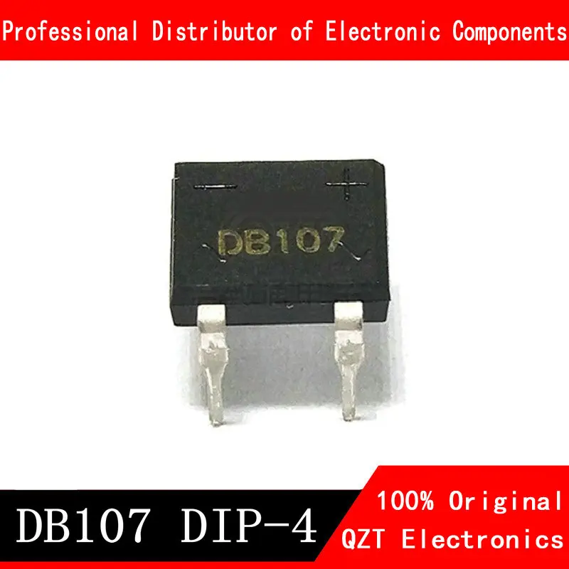 

20PCS/LOT DB107 db107 dip4 dip 1A 1000V Single Phases Diode Rectifier Bridge