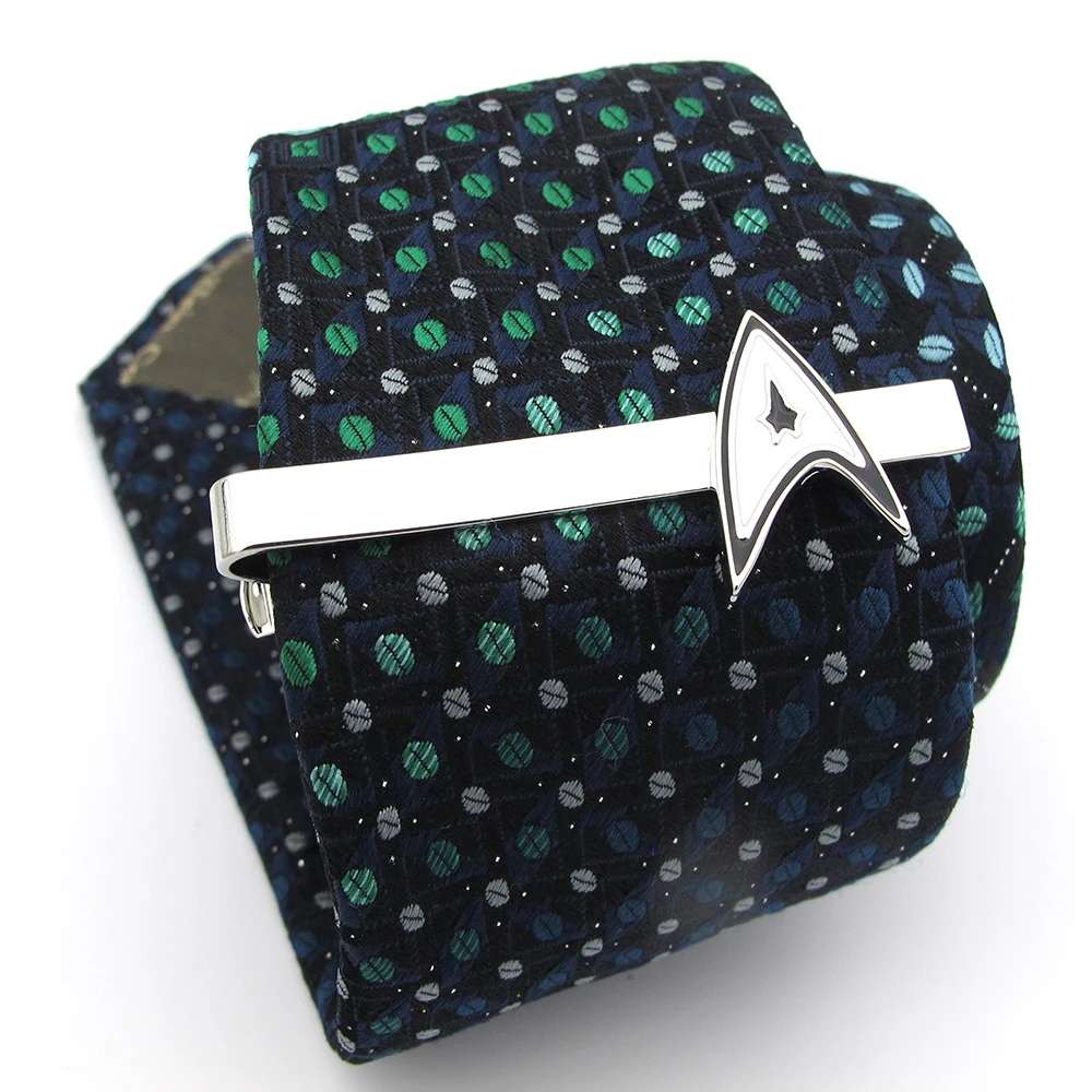 Superheroes Design Star Tie Clips For Men Quality Brass Material White Color Tie Pins Wholesale&retail