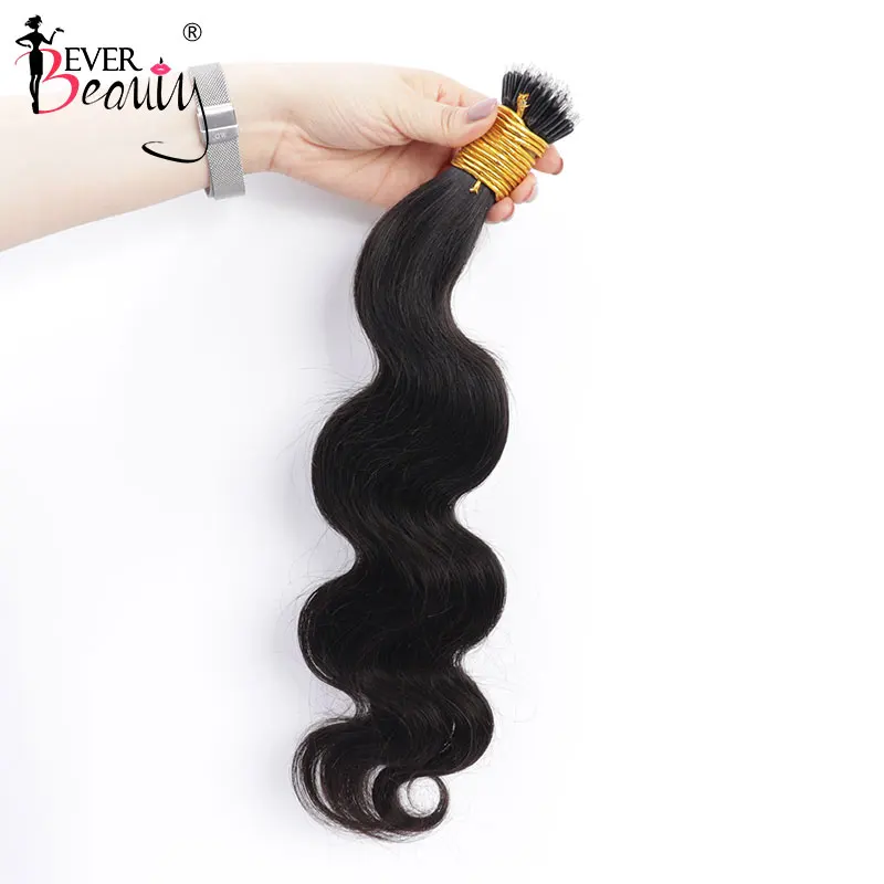 Body Wave Nano Ring Microlink Hair Extensions For Women 100% Human Virgin Hair Weave Bundles Natural Black Ever Beauty