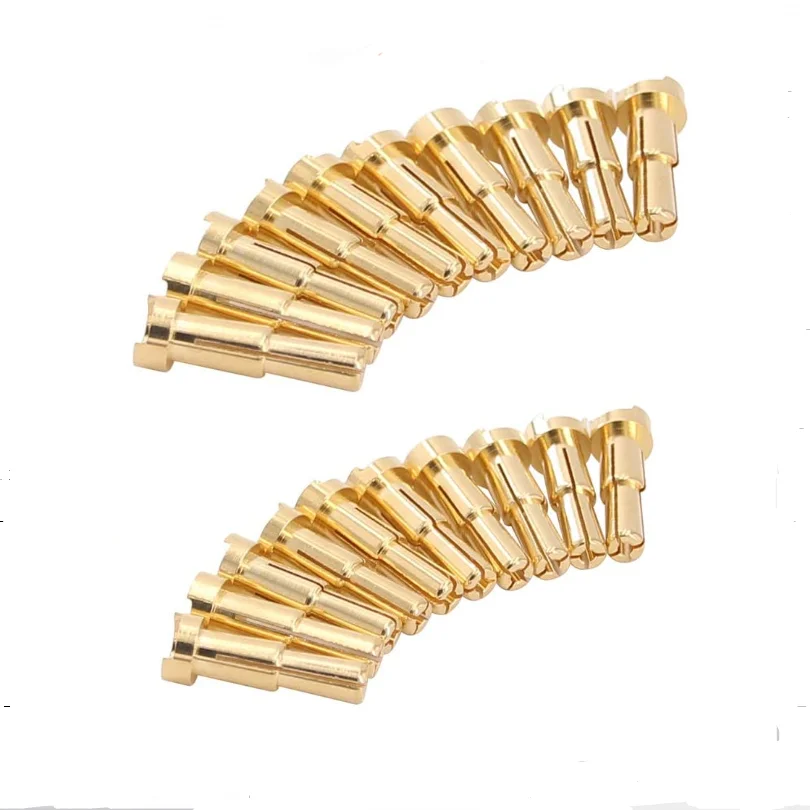 10Pairs Gold Plated 2/3/4/5/5.5/6.0/6.5/8.0mm Banana Plug Bullet Low Profile Male Female Connector for RC Lipo Battery ESC Motor