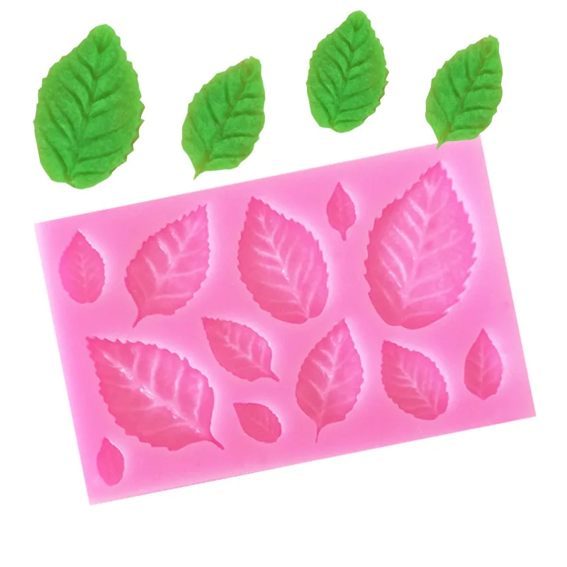 Leaf Silicone Mold 3D Leaves Fondant Mold Cake Decorating Tools Candy Clay Chocolate Gumpaste Mould Cupcake Baking Molds