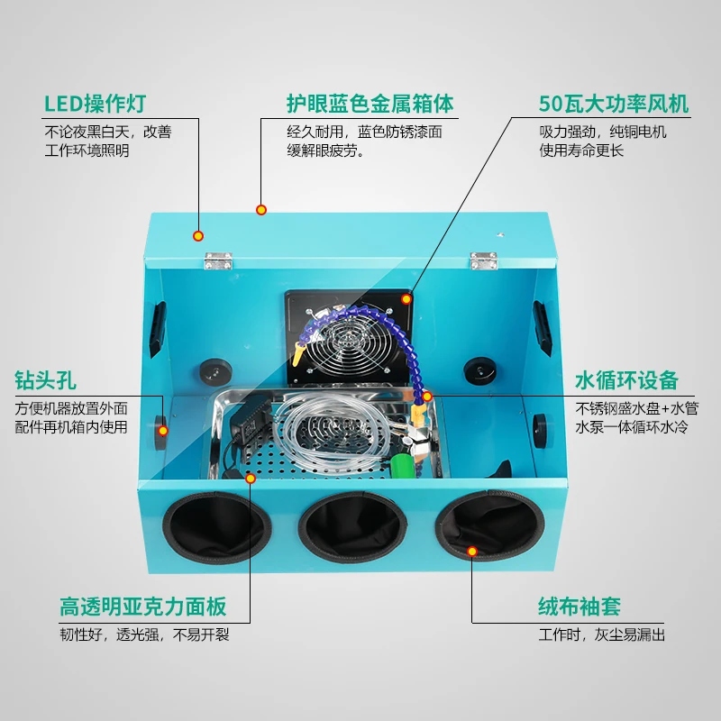 Metal Dust Box, One Piece, Polishing and Engraving Machine, Grinder, Wen Play Tooth Machine, Grinding Box