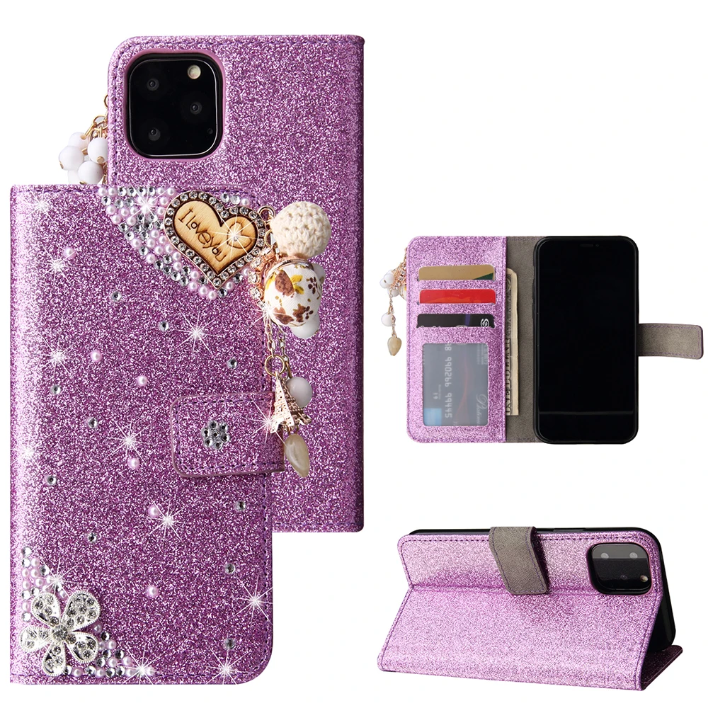 Glitter Wallet Case For Samsung A12 A13 A14 A15 A05S A34 A54 A23 A33 A21S A31 A51 A71 A02S A32 A52 A53 A72 A73 A20 A50 70 22 A11