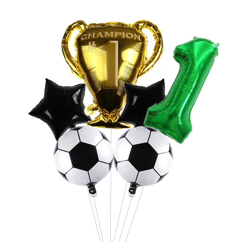 32inch Green Digit Number Globos Football Helium Balloons Trophy Balloon Children\'s Gifts Birthday Party Decorations Kids