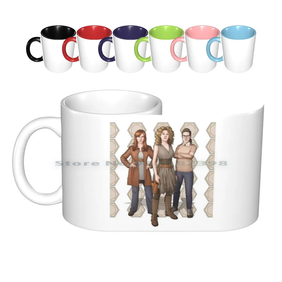 Children Of Time - Four Ceramic Mugs Coffee Cups Milk Tea Mug Dw Donna Noble River Song Melody Pond Osgood Petronella Osgood