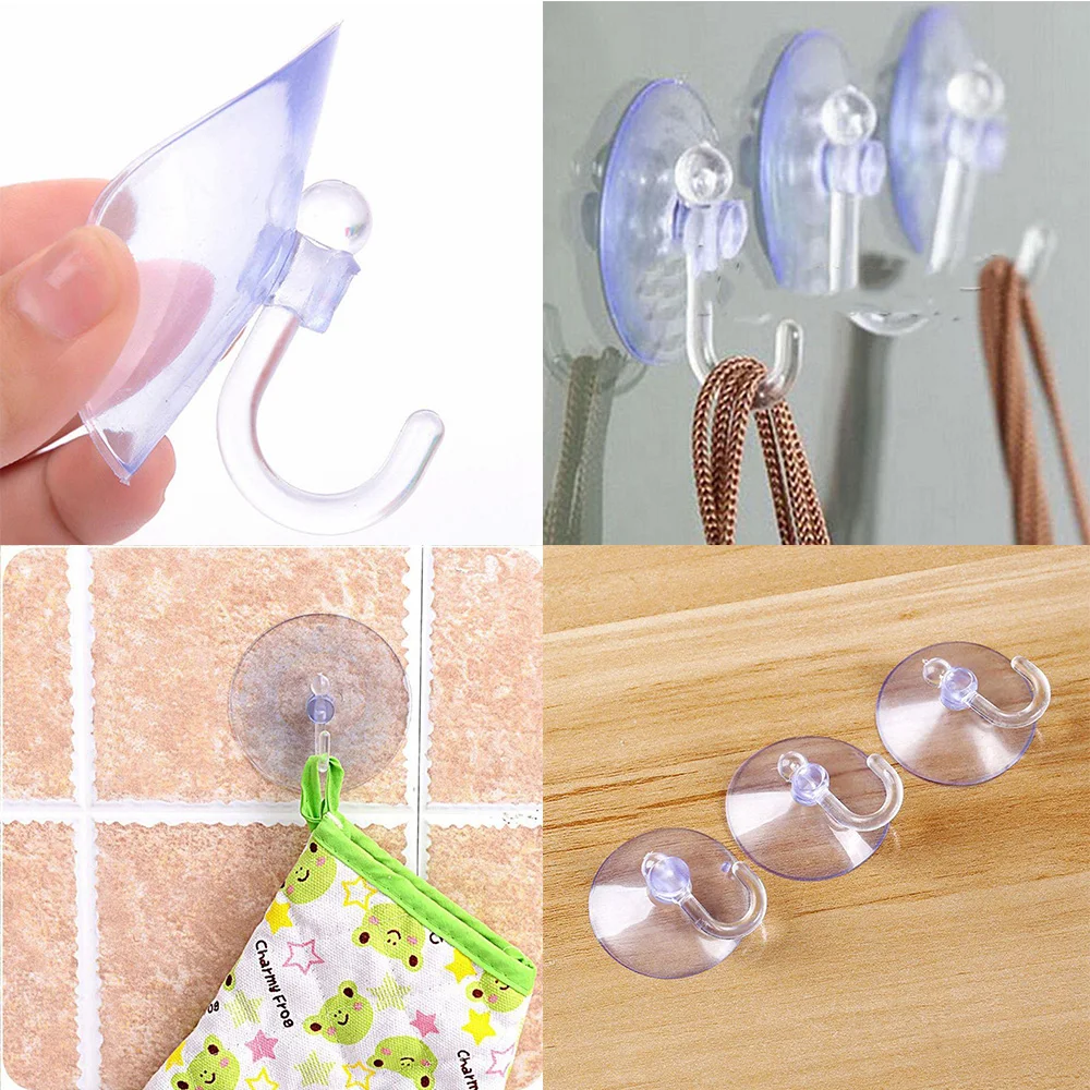 5/10pcs Glass Window Wall Hidden Hooks Hanger 35mm Mini Strong Suction Cup Suckers Kitchen Bathroom Hook Supplies Drop Shipping