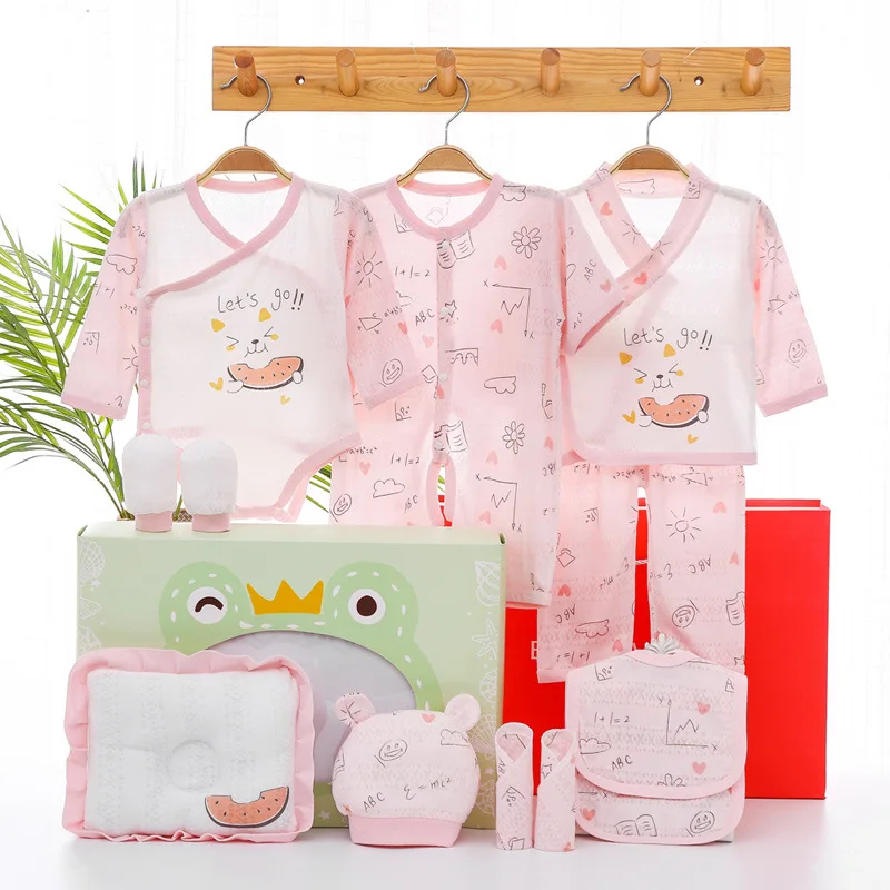 0-6M Newborn Baby Unisex Clothes Underwear Animal Print Shirt and Pants 12PCS Boys Girls Cotton Soft