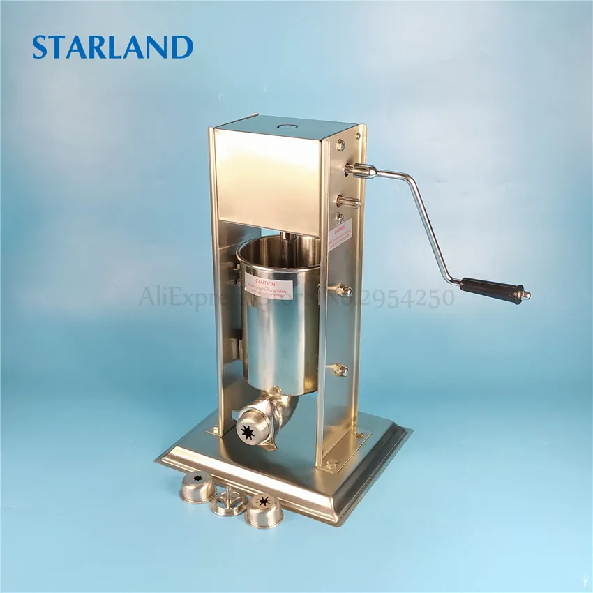 Churros Extruding Machine 3L Stainless Steel Sausage Filling Machine Vertical Churros Maker Sausage Stuffer