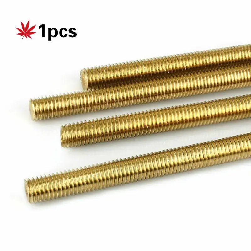 1PCS Brass Full Threaded Rod Solid Allthread Stud Thread Rod M2 M2.5 M3 M4 M5 M6 M8 M10 M12*250MM