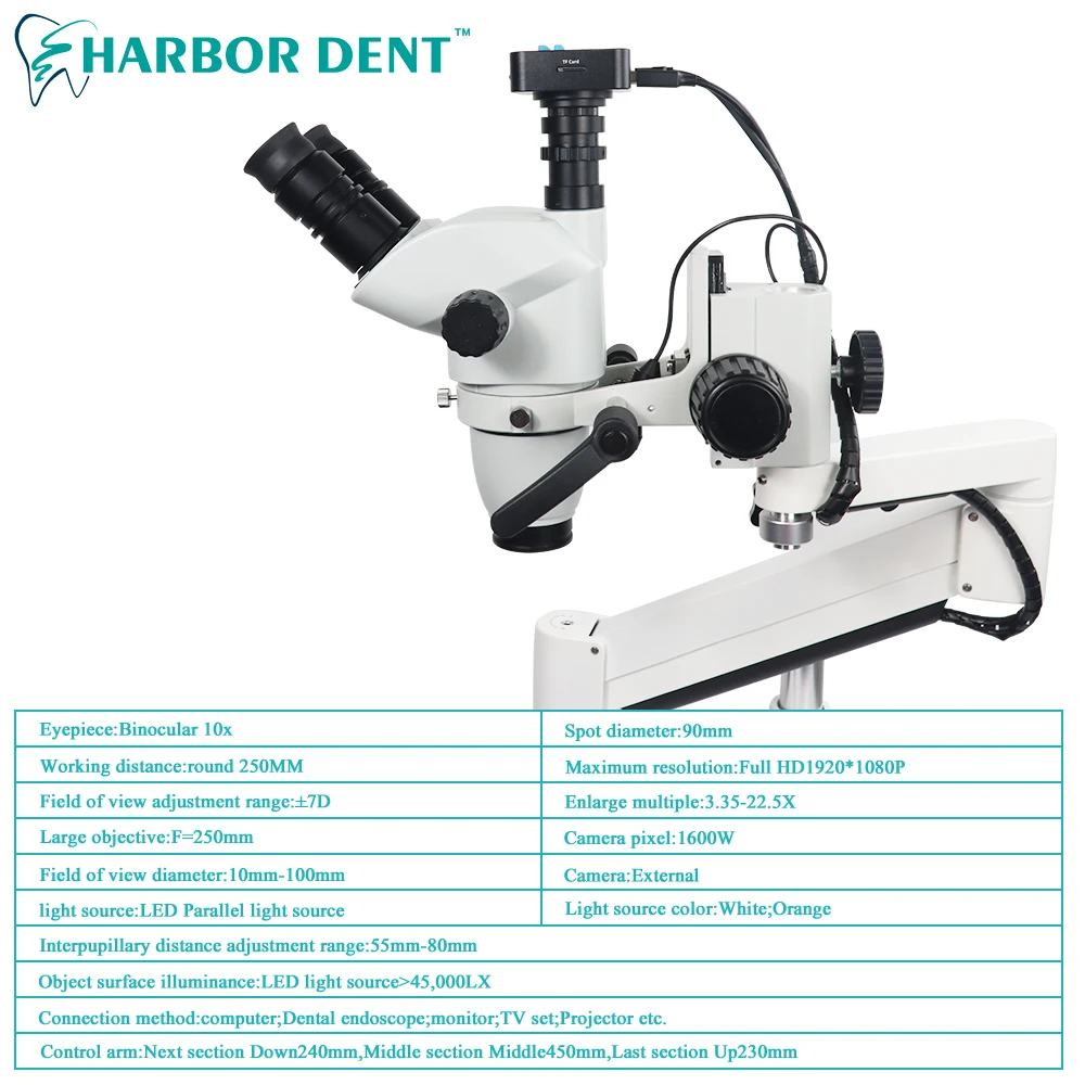 Dental Operating Microscope Portable Surgical Microscope/Endodontic Microscope With Camera Zoomable 16 mega Customization