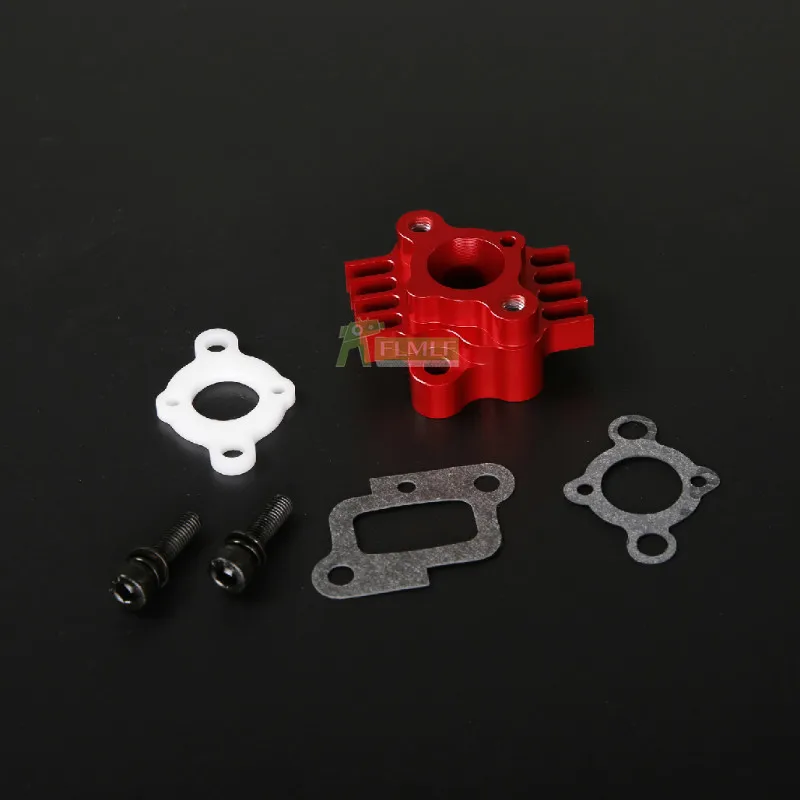 CNC Aluminum Billet Intake Manifold for 32cc/36cc/45c Engine Zenoah Cy for 1/5 HPI ROVAN KM BAJA 5B 5T Losi 5ive-T