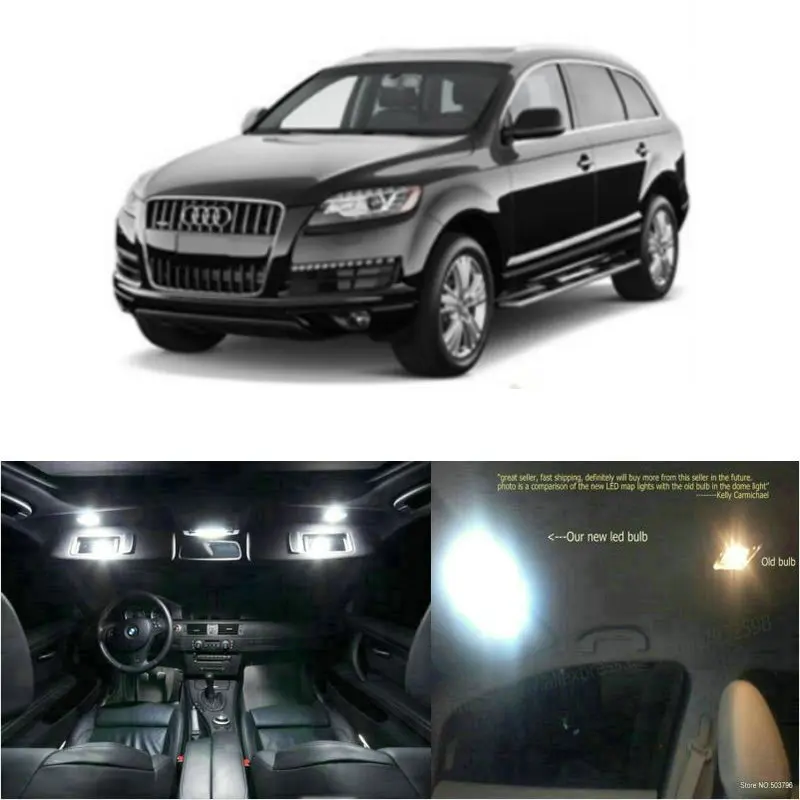 

14 шт., светодиодные лампы для салона автомобиля audi q7, 2012