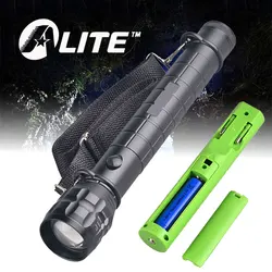 TMWT Metal Reflector D Battery or Rechargeable 18650 battery Long size Zoom Flashlight 3W LED Yellow Light Torch Lamp Lantern