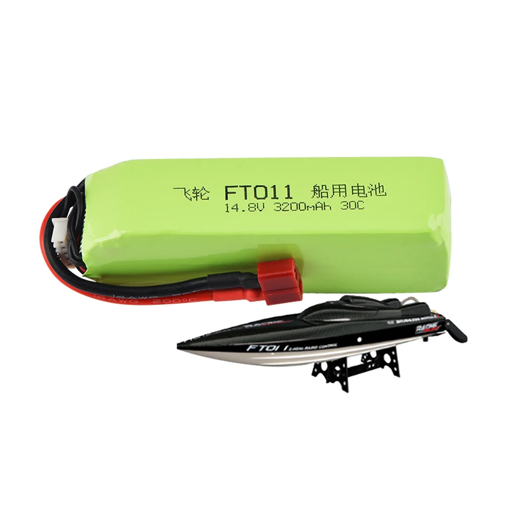 Lipo batteria 4S 14.8V 3200mah 30C T spina per FT010 FT011 RC barca RC elicottero aeroplani auto Quadcopter