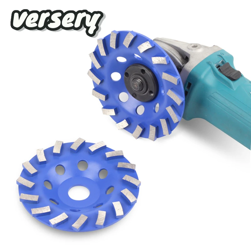 Versery-diamond Segment Bowl Rebolo Disco de Corte para Concreto Mármore Granito Ferramentas Rotativas 125*22 mm