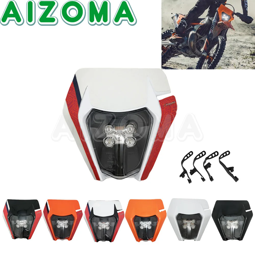 

For Husqvarna Motorcycle Headlight Head Lamp Lighting Enduro Dual Sport Dirt Bike LED Headlamp Fairing For KTM XC XCF XCW SX EXC