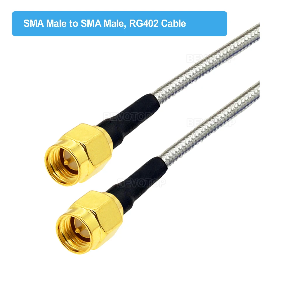 RG402 SMA Male to SMA Male Plug Semi-Flexible Silver RG402 Cable High Frequency Test Cable 50ohm 6GHz RF Coaxial Cable Pigtail