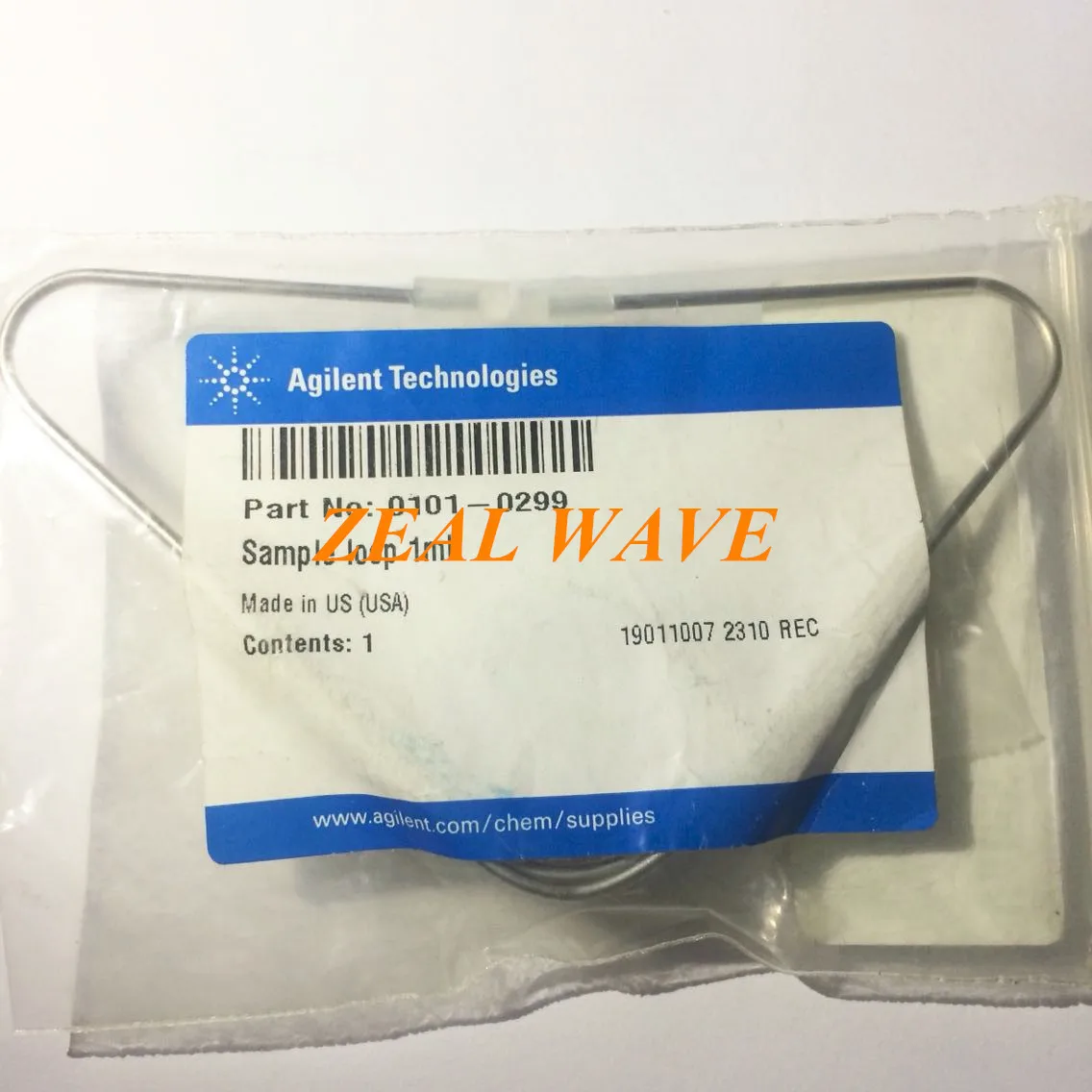 0101-0299 Sample Loop 1ml Agilent Consumables Quantitative Loop Sampling Loop