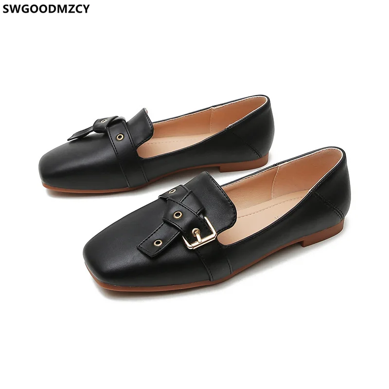 

Barefoot Leather Casual Shoes Woman Flats Office Shoes Women Slip on Shoes for Women Loafers Women Square Toe Zapatillas Mujer