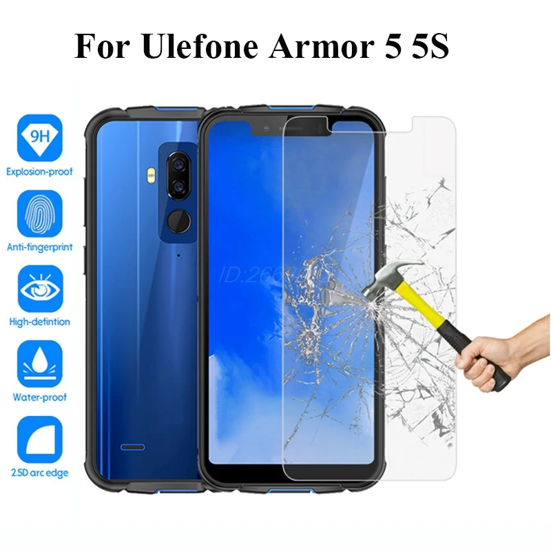 10-1PC Tempered Glass for Ulefone Armor X7 Pro Film on Ulefone Armor  X3 X5 X6 5S 5 3 T 3W 3WT Screen Protector