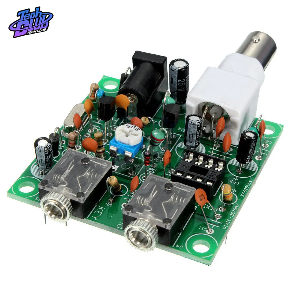 S-Pixie CW QRP Shortwave Radio Transceiver Radio 7.023-7.026 MHz Potentiometer Resistor Capacitor IC Chips DIY Kit Dropship